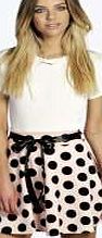 boohoo Polka Dot Skater Skirt - pink azz05262