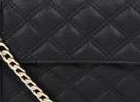 boohoo Quilted Chain Cross Body Bag - black azz05850