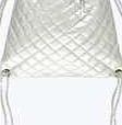 boohoo Quilted Drawstring Backpack - silver azz09348
