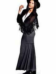 boohoo Rhian Drop Waist Maxi Skirt - charcoal azz22191