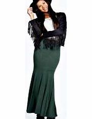 boohoo Rhian Drop Waist Maxi Skirt - khaki azz22191