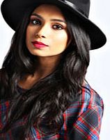 boohoo Ribbon Band Fedora Hat - black azz36425