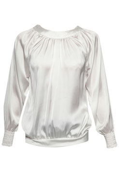 Boohoo Robin Open Back Satin Blouse