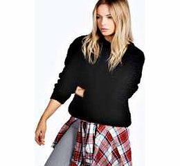 boohoo Rosanna Laguna Bubble Knit Jumper - black azz22594