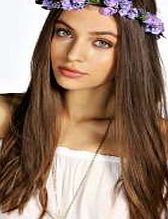 boohoo Rose Bud Head Crown - lilac azz03582