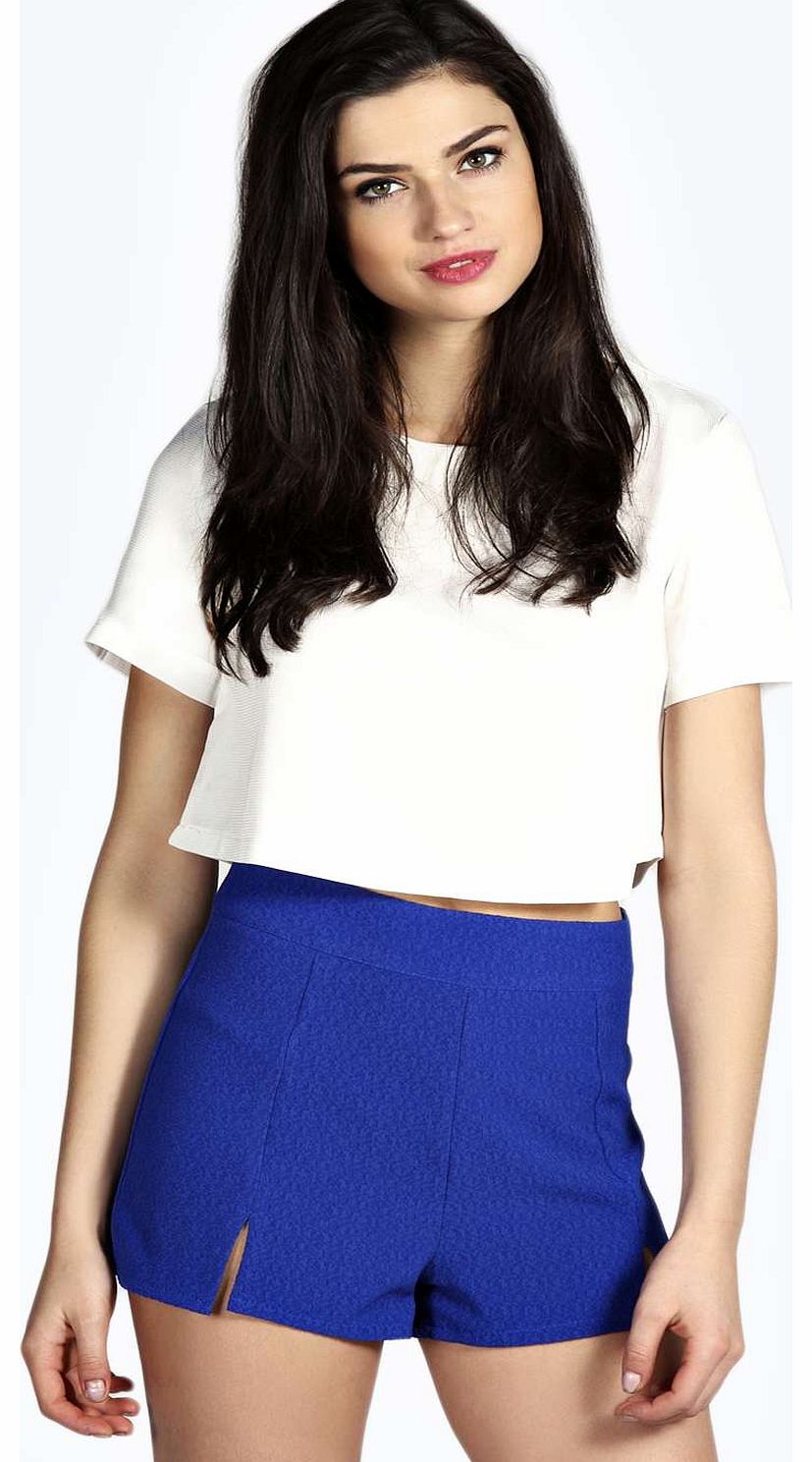 Rosina Notch Front Woven Tailored Shorts -
