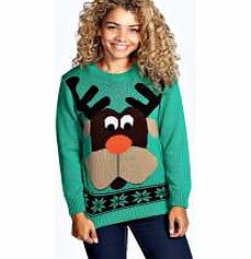 boohoo Rowde Chirstmas Jumper - green azz23883