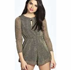 Roxie Metallic Keyhole Front Long Sleeve