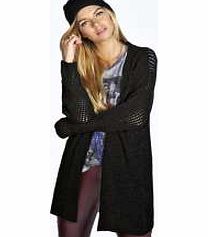 boohoo Ruby Chenille Knitted Cardigan - black azz21521