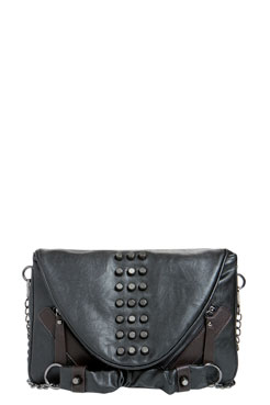 boohoo Ruby Leather Look Studded Envelope Cross Body