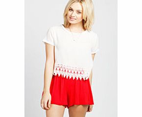 Ruby Plain Flippy Culottes - red azz29498