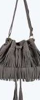 boohoo Ruth Suedette Fringed Duffle Bag - grey azz19788