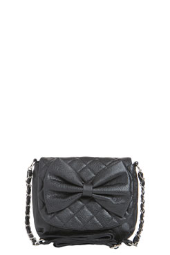 boohoo Sally Bow Quilted Cross Body Bag Female