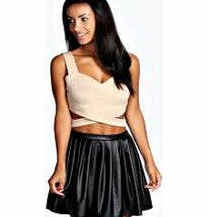 boohoo Sally Cut Out Bralet - stone azz21301