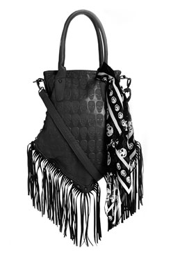 Sammiah Fringed Stud and Scarf Detail Shopper