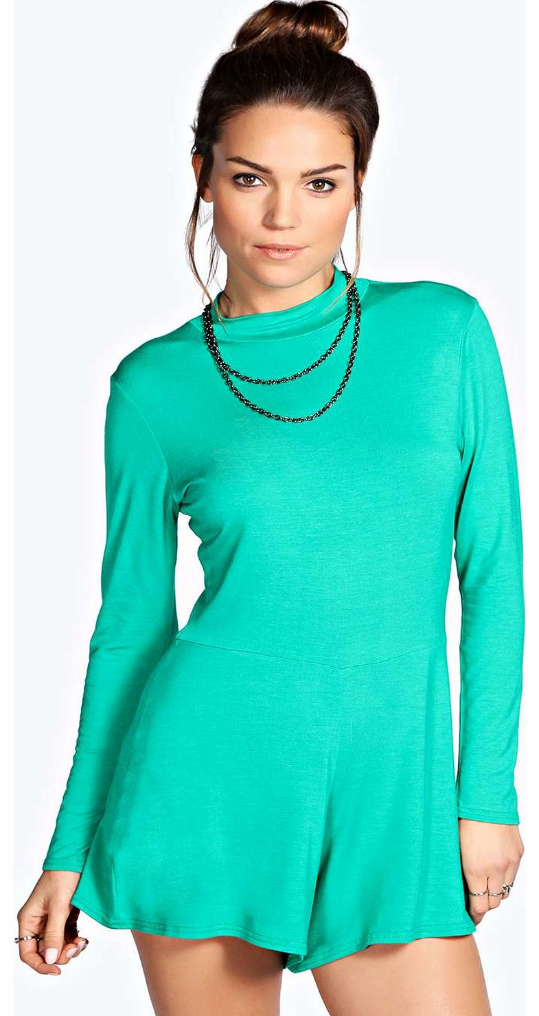 Sarah Turtle Neck Long Sleeved Playsuit -