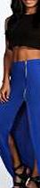 boohoo Side Zip Maxi Skirt - cobalt azz10838