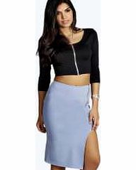 boohoo Side Zip Pencil Midi Skirt - ice azz13360