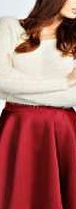 boohoo Skater Skirt - wine azz42915
