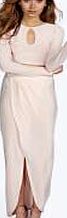 boohoo Slinky Wrap Slit Maxi Skirt - nude azz05529