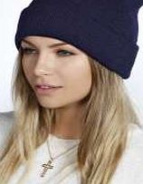 boohoo Slouch Boyfriend Beanie - navy azz22516