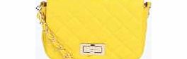 boohoo Small Quilted Cross Body Bag - yellow azz11784