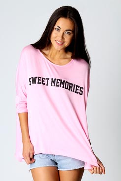 boohoo Sonya Sweet Memories T-Shirt Female