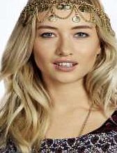 boohoo Sophia Dropped Coin Headchain - gold azz11179