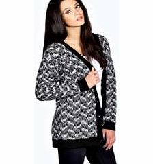 boohoo Sophia Reverse Knit Cardigan - multi azz21919