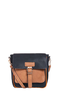 Sophie Leather Look Contrast Satchel Female