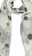 boohoo Spot Lightweight Scarf - grey azz07544