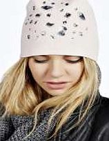 boohoo Statement Gem Beanie - pink azz23154