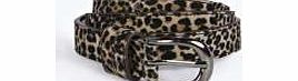 boohoo Stella Leopard Print Skinny Belt - multi azz21998