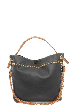 Stephanie Leather Look Studwork Bucket Bag Female