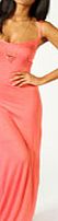 boohoo Strappy Cross Over Back Maxi Dress - coral