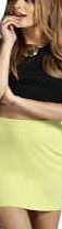 boohoo Tania Basic Mini Skirt - lime pzz97971