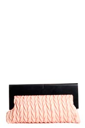 Boohoo Tara Quilted Wooden Frame Clutch