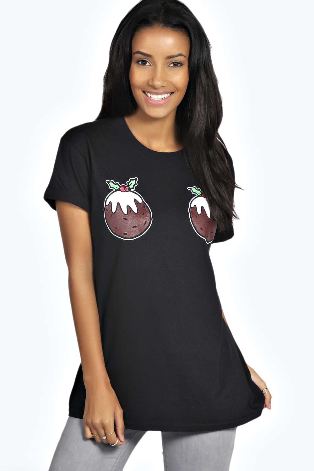 boohoo Taylor Pudding Novelty Christmas Tee -