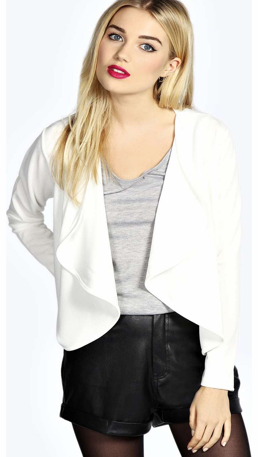 boohoo Tegan Waterfall Jacket - cream azz15572