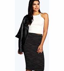 boohoo Textured Slub Midi Skirt - grey azz12193