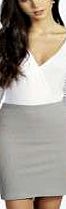 boohoo Thick Ribbed Bodycon Mini Skirt - grey azz06946