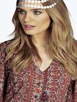 boohoo Three Layer Coin Headchain - silver azz10630