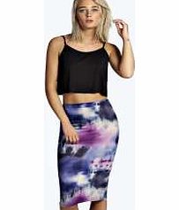 boohoo Tie Dye Midi Skirt - multi azz08237