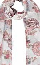 boohoo Tile Floral Lightweight Scarf - cream azz04369