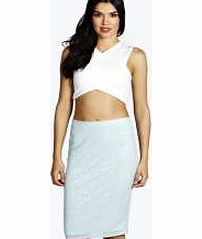 boohoo Tillie All Over Sequin Midi Skirt - mint azz21753