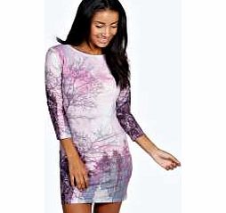 boohoo Trudy Woodland Bodycon Dress - multi azz22164