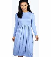 boohoo Turtle Neck Midi Dress - cornflower azz13254