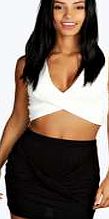 boohoo Twist Front Mini Skirt - black azz05967
