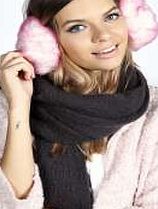 boohoo Two Tone Faux Fur Earmuffs - pink azz14720