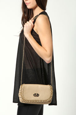 boohoo Victoria Chain Trim Shoulder Bag Female
